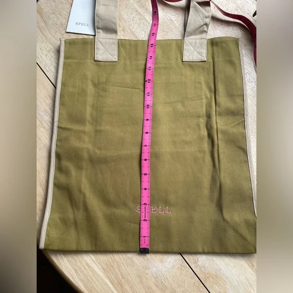 Spell Foxglove Olive Floral Embroidered Tote NWT - Picture 6 of 8